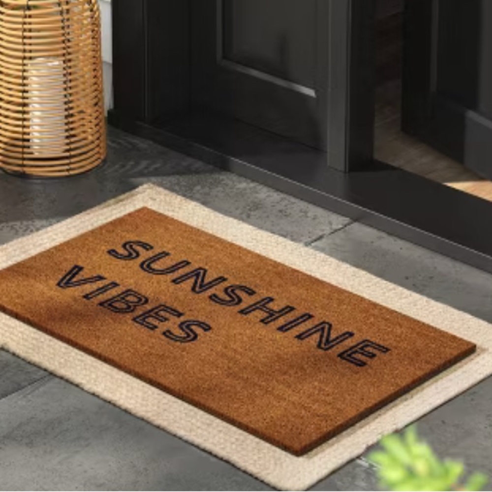 New Room Essentials Sunshine Vibes Doormat Durable Non-Slip Mat NWT
